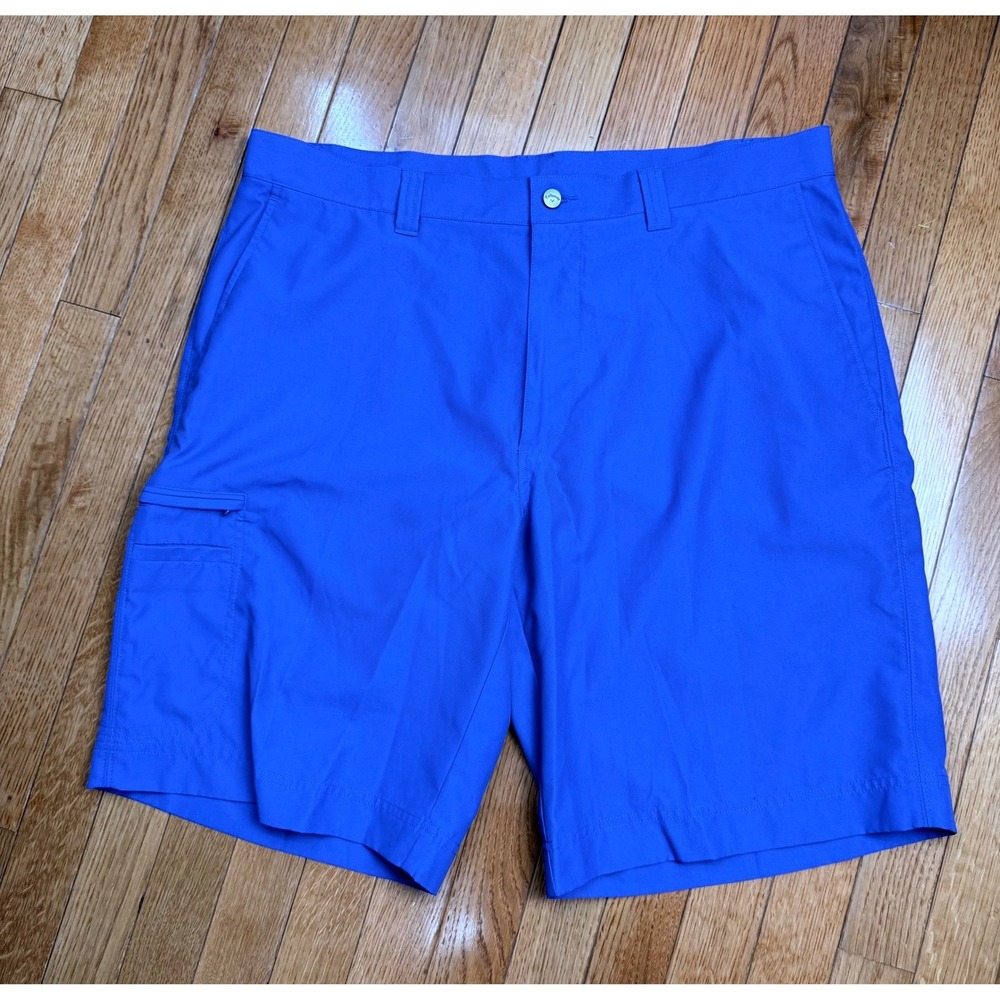Callaway Mens Royal Blue Performance Golf Shorts Size 38 Zippered Side Pocket